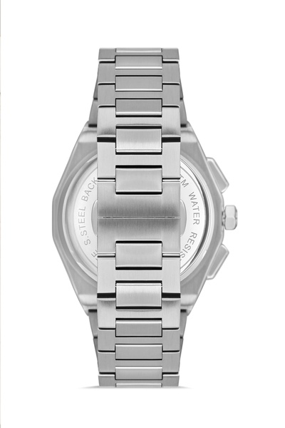 FERRO Silver Steel Band Men's Wristwatch Fm43013A-A2 All Functions Active 3 Atm Water Resistant