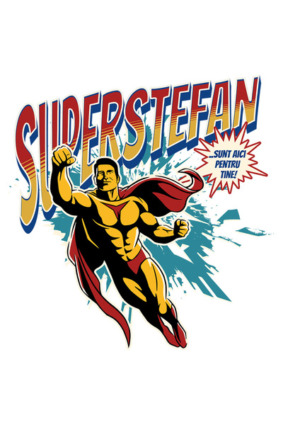 StoryGift Romania Sticker Adeziv 90CM Super Stefan, SuperErou Sunt Aici Pentr...