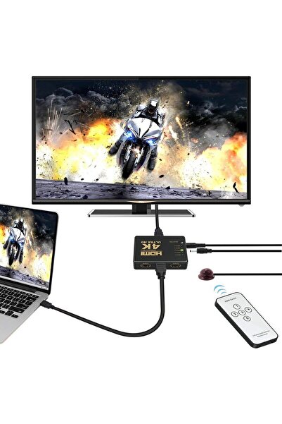 zola Splitter 4K HDMI, 1080p, 3 in 1 switch cu telecomanda, negru