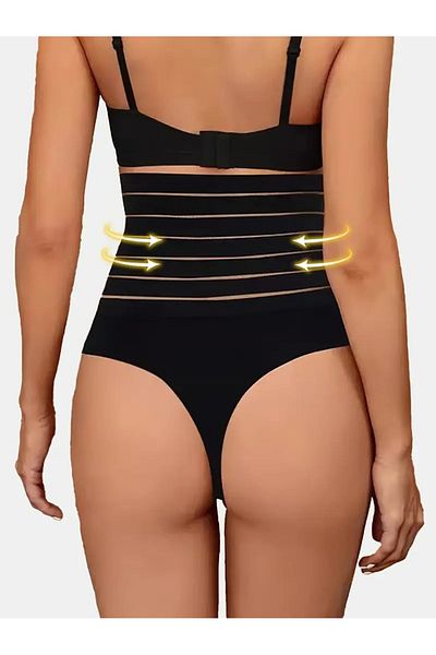 MİSTİRİK Flerna Model High Firming-lifting String Chiloți Corset Negru Culoare02