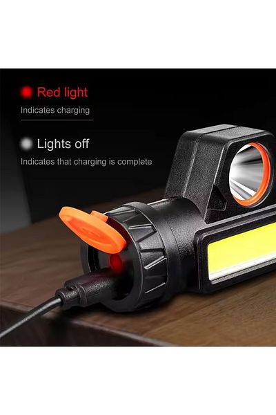 Choice Headlight Led Headlamp Usb Charging Flashlight Long Battery Life And Strong Light Outdoor Headlight