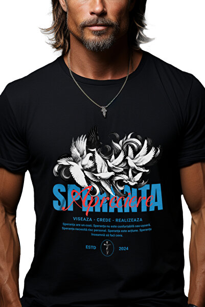 StoryGift Romania Tricou Barbati Prumbeii Sperantei - Apreciere Cu Imprimeu P...