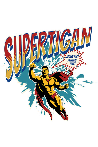 StoryGift Romania Sticker Adeziv 90CM Super Tigan SuperErou Sunt Aici Pentru ...