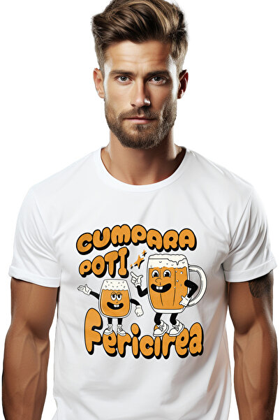 StoryGift Romania Tricou Barbati Poti Cumpara Fericirea Halba Si Pahar Bere C...