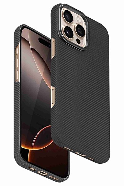 Fuchsia iPhone 16 Pro Uyumlu Fuchsia Lens Standlı Manyetik Şarj Özellikli Kev...