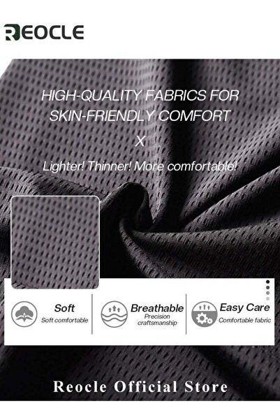 REOCLE Men's Sweatpants Ice Silk Dress Pants Lightweight Breathable Fitness Running Stretch Pants