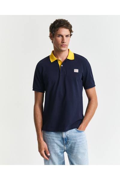 Gant Erkek Lacivert Regular Fit Polo
