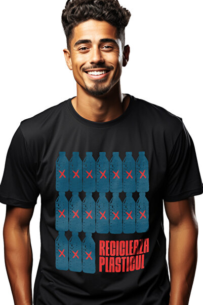 StoryGift Romania Tricou Barbati Recicleaza Plasticul Sticle Reciclare Poluar...
