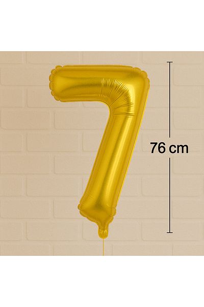 Ege Pastacılık 7 Years Old Gold Foil Balloon 76 cm - Large Size