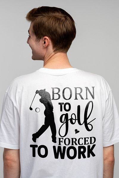 StoryGift Romania Men's T-Shirt For Golf Enthusiasts Who Are "Forced" To Go To Work With Imprimestg