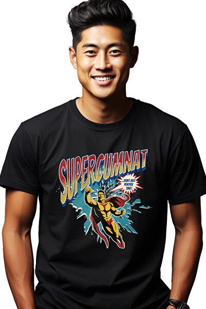 StoryGift Romania Tricou Barbati Super Cumnat Supererou Sunt Aici Pentru Tine...