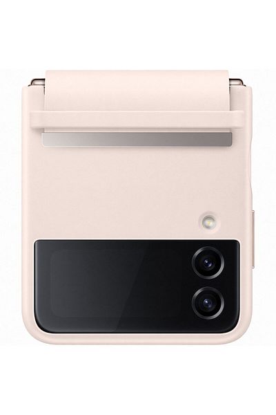 Samsung Husa De Protectie Flap Leather Cover Pentru Galaxy Z Flip4, Peach