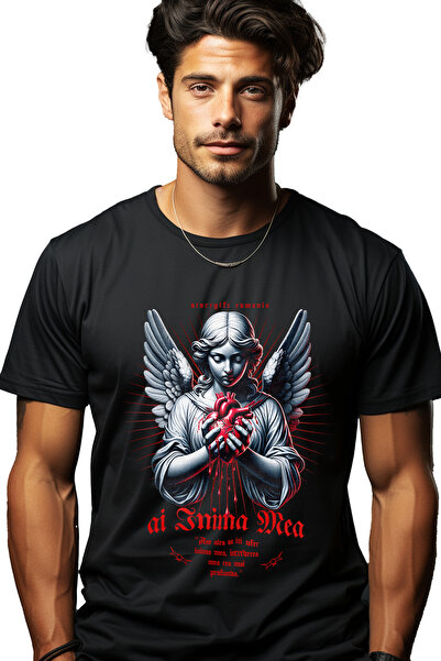 StoryGift Romania Tricou Barbati Inger - Ai Inima Mea, Cadou, Indredere Cu Im...