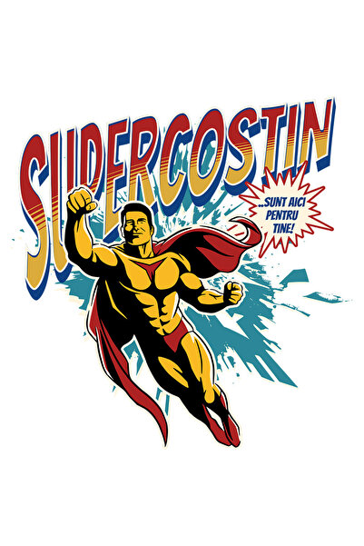 StoryGift Romania Sticker Adeziv 90CM Super Costin, SuperErou Sunt Aici Pentr...