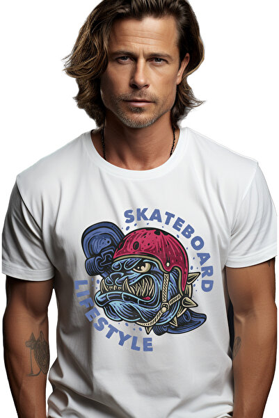 StoryGift Romania Tricou Barbati Cu Mesaj In Engleza Skateboard Lifestyle, Sk...
