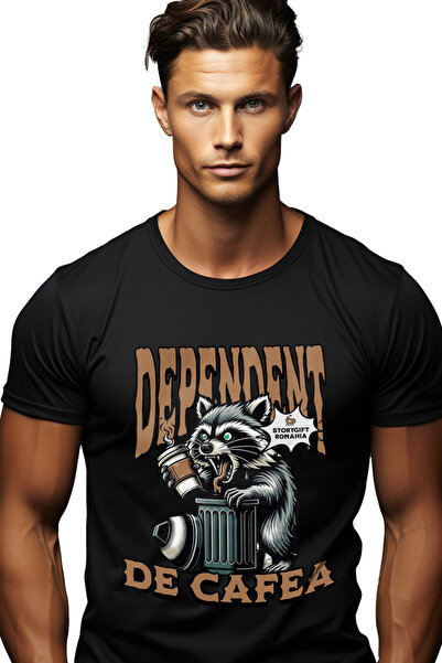 StoryGift Romania Tricou Barbati Raton Nervos Text Dependent De Cafea Haios A...