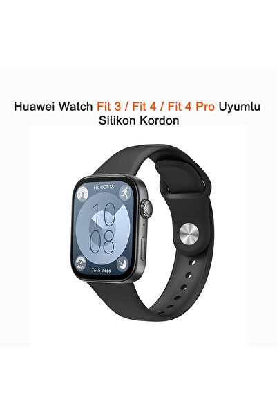 Dexmon Huawei Watch Fit 3 / Fit 4 / Fit 4 Pro Uyumlu 22mm Silikon Kordon Kayı...