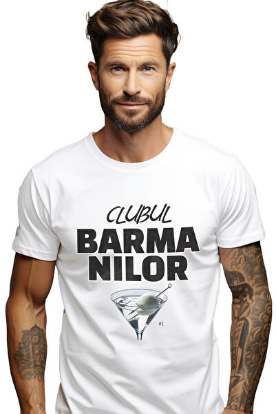StoryGift Romania Tricou Barbati Clubul Barmanilor Cocktail Gin Tonic Cu Impr...