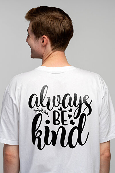 StoryGift Romania Tricou Barbati Cu Inimioare Si Textul "always Be Kind" - Fi...