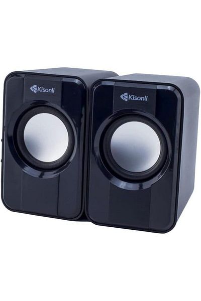 Kisonli S-444 Multimedia 2.0 Usb Powered Mini Speaker Suitable For Laptop & Desktop – Black