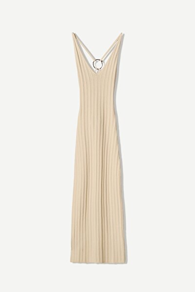 Bershka Strappy Midi Dress With Ring Detail