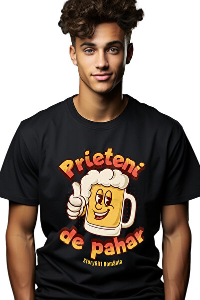 StoryGift Romania Tricou Barbati Prieteni De Pahar Halba De Bere Alcool Petre...