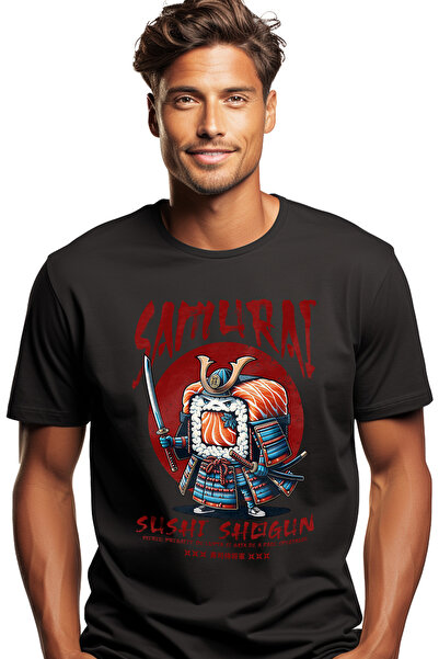 StoryGift Romania Tricou Barbati Samurai Sushi Shogun Retro Japan Mancare Raz...