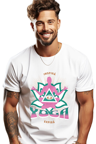 StoryGift Romania Tricou Barbati Sillueta Umana Pozitie Yoga Iubitorii De Spo...