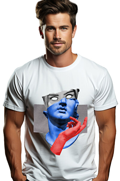 StoryGift Romania Tricou Barbati Personalizat Mana, Statue, Colaj, Cu Imprime...