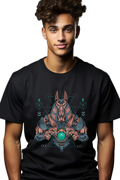 StoryGift Romania Tricou bărbătesc cu Anubis, Mecha, SF, geometric, mitologie...
