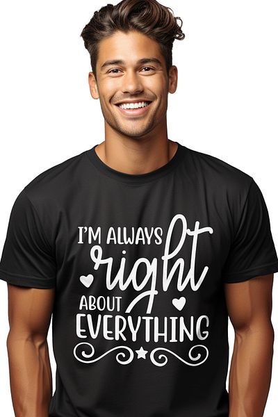 StoryGift Romania Men's T-Shirt With Hearts For Those Who Are Always Right About Everything With Stg Prints