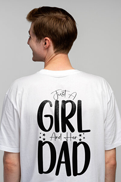 StoryGift Romania Tricou Barbati Cu Stelute Si Textul "just A Girl And Her Da...