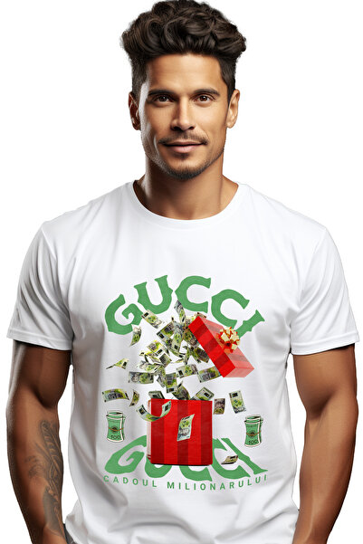 StoryGift Romania Tricou Barbati Gucci - Cadoul Milionarului Cu Imprimeu Pe F...