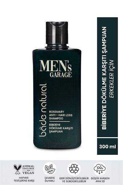 Bade Natural Men's Garage Rosemary Anti-Hair Loss Shampoo Nourishing and Strengthening 300 ml
