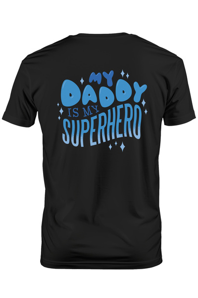 StoryGift Romania Tricou Barbati Cu Text In Engleza My Daddy Is My Superhero,...