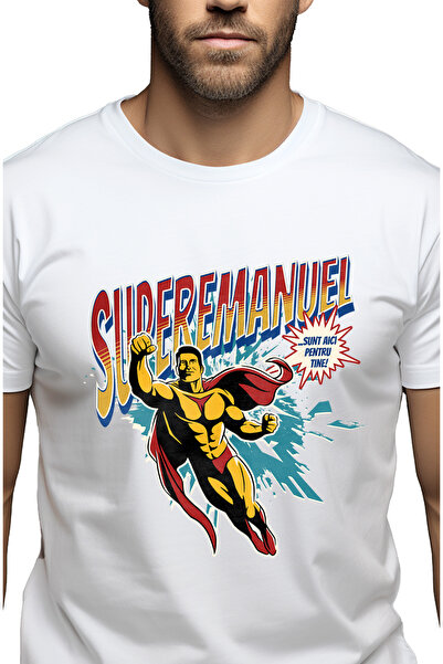 StoryGift Romania Tricou Barbati Super Emanuel, Supererou Sunt Aici Pentru Ti...