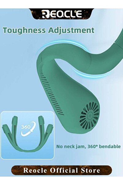 REOCLE Neck Fan Hands Free Bladeless 360° Cooling Personal Fan for Outdoor Sports Home Office Travel