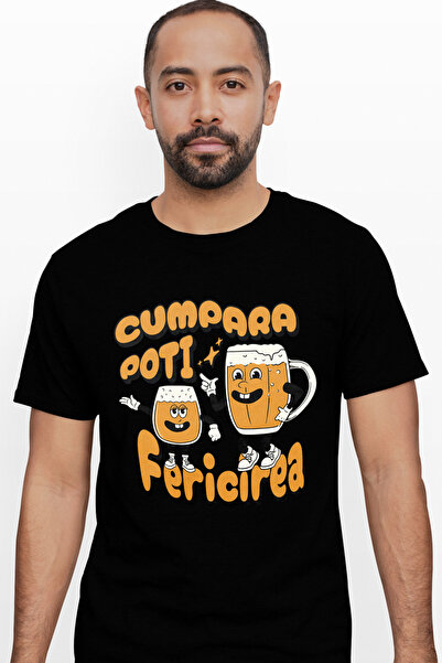 StoryGift Romania Tricou Barbati Poti Cumpara Fericirea Halba Si Pahar Bere C...