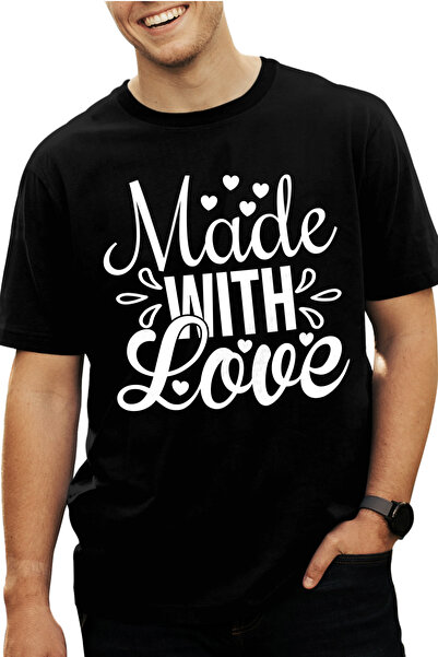 StoryGift Romania Men's T-Shirt With Hearts And The Message "Made With Love" ...