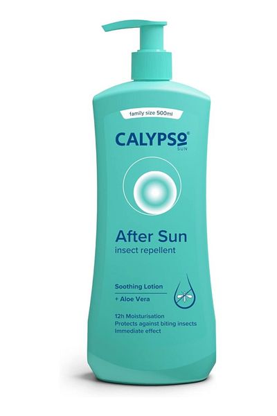 Calypso After Sun With Insect Repellent Moisturising Lotion 500 ml, Blue