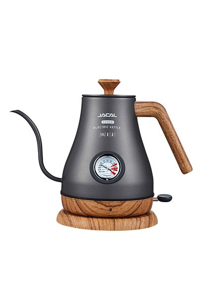 JACAL Electric Gooseneck Kettle,Pour Over Coffee and Tea Pot,Stainless Steel,Quick Heating,1L 1350W GL-205