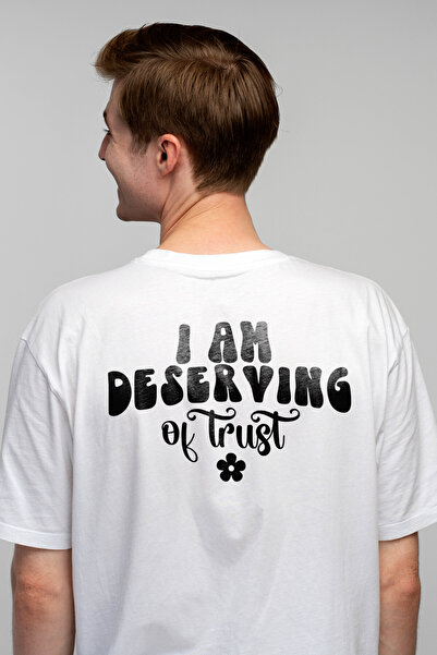 StoryGift Romania Tricou Barbati Cu Floricica Si Mesajul "i Am Deserving Of T...