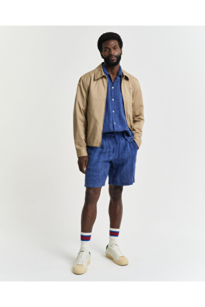 Gant Erkek Lacivert Relaxed Fit Klasik Yaka Gömlek