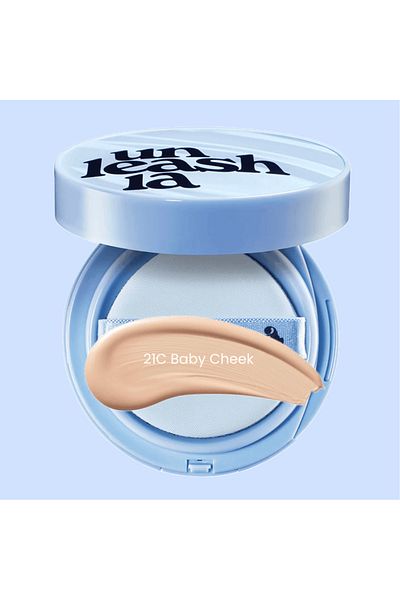 UNLEASHIA Natural Effect Cushion Foundation, Unleashia, Babe Skin, 15g 21C