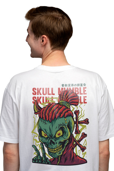 StoryGift Romania Tricou Barbati Cu Portret Personaj Schelete Craniu Om Cu Dr...