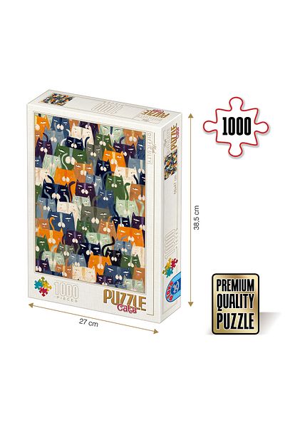 D-Toys Kurti Andrea, Cats - Adult Puzzle 1000 pieces - Original Design