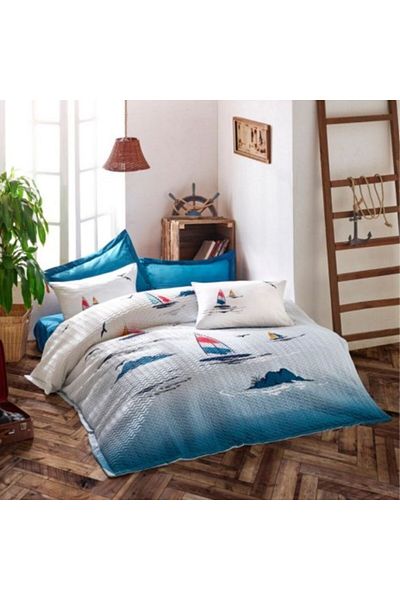 Cotton Box 4-season bedding set, 100% cotton ranforce, 1 person, Neta Blue