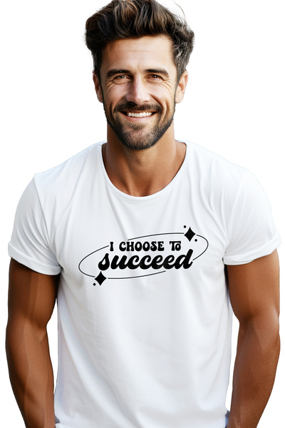 StoryGift Romania Tricou Barbati cu textul "I choose to succeed" - aleg sa re...