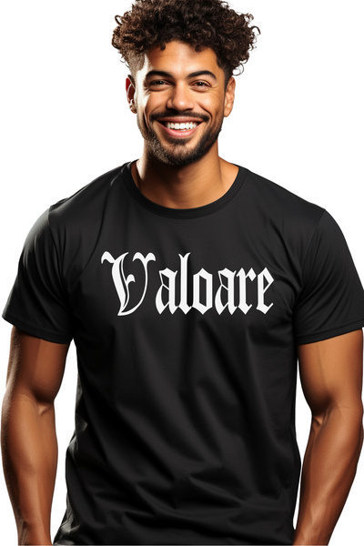 StoryGift Romania Tricou Barbati Valoare, Mesaj Motivational, Cuvant, Text In...