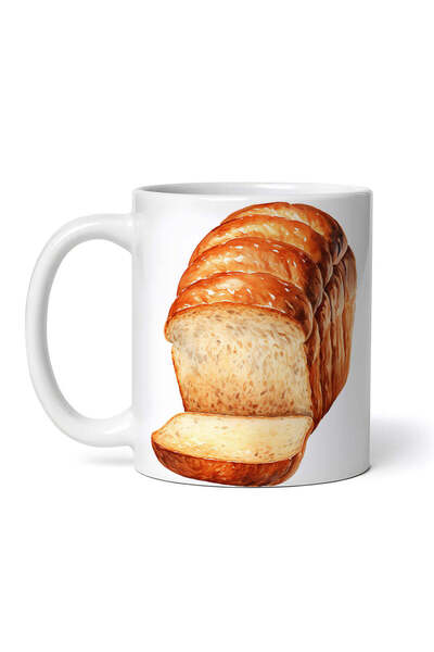 OEM Cană albă personalizată, Pâine în formă de pâine, INOVATIX®. 330ml